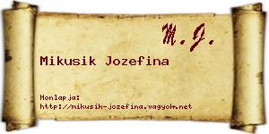 Mikusik Jozefina névjegykártya